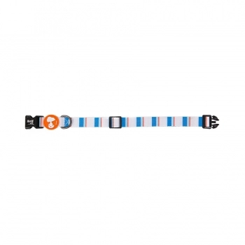 Coleira Zooz Pets Snoopy Blue Orange para Cães - G