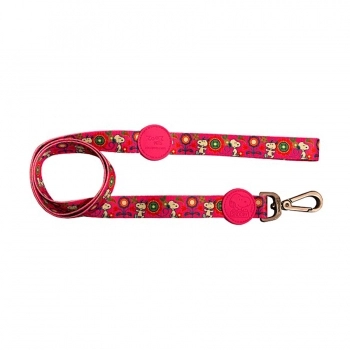Guia Zooz Pets Snoopy Pink Flower para Cães - PP