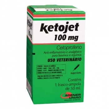 Anti-inflamatório Ketojet Injetável Agener União 100 mg 50 ml