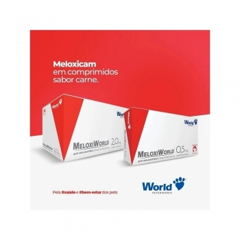 Anti-inflamatório MeloxiWorld 0,5 mg para Cães e Gatos (100 Comprimidos)