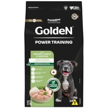 Ração Golden Power Training Filhote para Cães Frango e Arroz 15kg