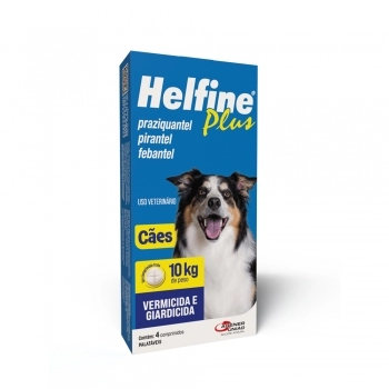 Vermífugo Helfine Plus Agener União para Cães (4 Comprimidos)