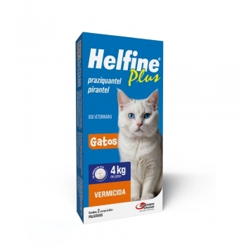 Vermífugo Helfine Plus Agener União para Gatos (2 Comprimidos)