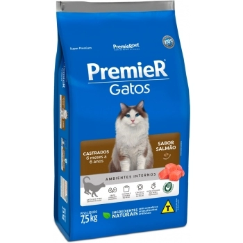 Ração PremieR Gatos Castrados de 6 Meses a 6 Anos Salmão 7,5Kg