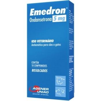 Antiemético Emedron 5 mg Agener União para Cães e Gatos (10 Comprimidos)