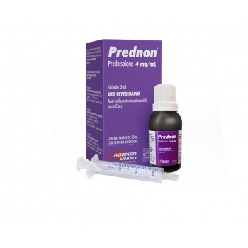 Anti-inflamatório Esteroidal Prednon 4 mg Solução Oral Agener União para Cães 30 ml