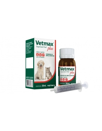 Vermífugo Vetmax Plus Suspensão 30ml - Vetnil