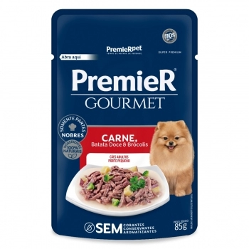 Ração Úmida PremieR Gourmet Cães Adultos Porte Pequeno Carne 85g