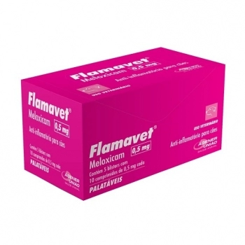 Anti-inflamatório Flamavet 0,5mg Agener União para Cães (50 Comprimidos)