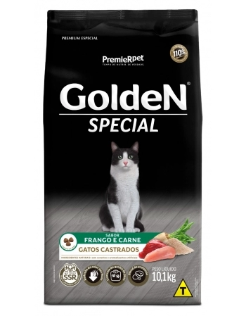 Ração Golden Special Gatos Adultos Castrados 10,1 Kg