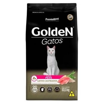 Ração Golden Fórmula Gatos Adultos Castrados Peixe 10,1 Kg