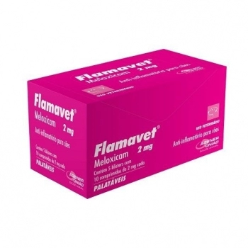 Anti-inflamatório Agener União Flamavet 2mg para Cães Caixa com 5 Blisters