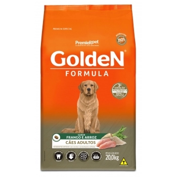 Ração Golden Fórmula para Cães Adultos Frango e Arroz 20Kg