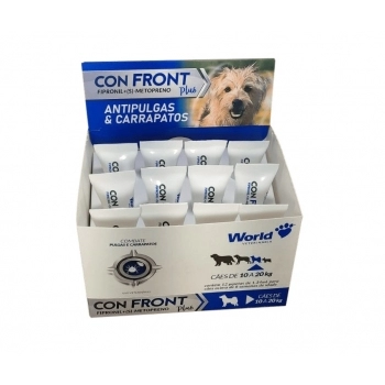 Antiparasitário World Confront Plus 1,34ml para Cães até 20kg - 12 pipetas