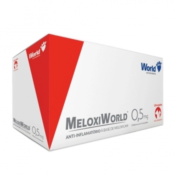 Anti-inflamatório MeloxiWorld 0,5 mg para Cães e Gatos (100 Comprimidos)